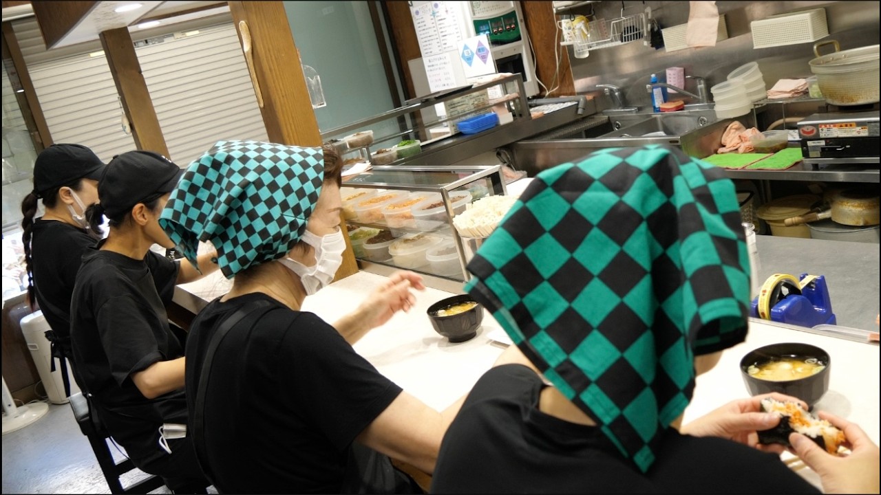 Самый известный магазин онигири в Японии! Онигири, приготовленные хозяйкой, очень популярны!