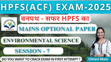 HPFS ACF Exam Optional(Environmental Science) Answer writing| Session - 7 |Vanpath - Series |#hppsc