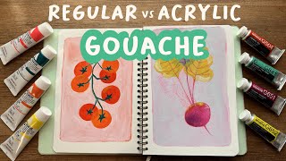 Beginners guide to GOUACHE: REGULAR vs ACRYLIC gouache ✨