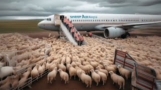 194 Million Sheep Are Raised And Export By Farmers This Way, Transport Sheep, Pig, Cows by Aircraft