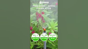 Béc phun sương tưới cây kết nối Ren 21mm hoặc ống 4mm #phunsuong #tuoicay #tuoitudongmaka