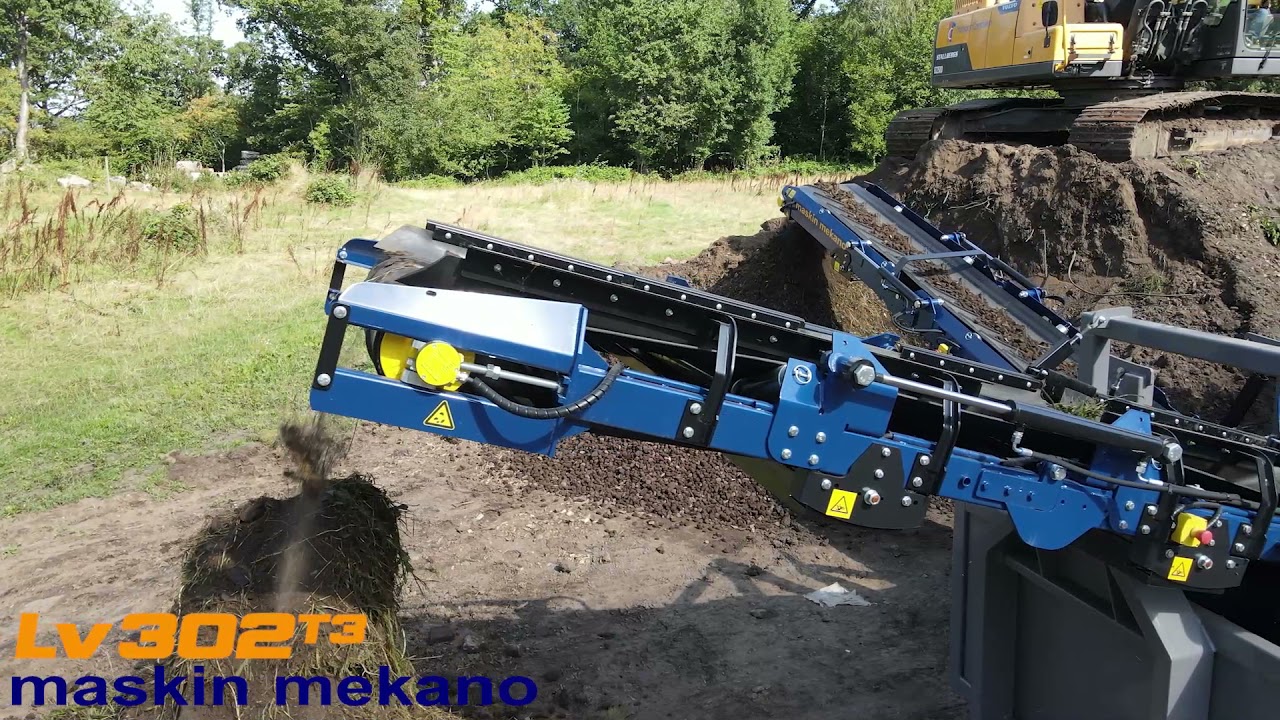 Sortering av matjord med sorteringsverket Lv 302 T3
