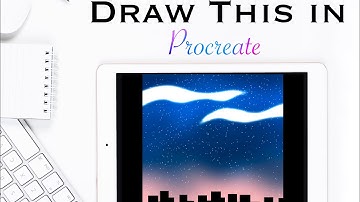 How to draw Beautiful Night Sky in IPad | Easy Procreate Tutorial #7