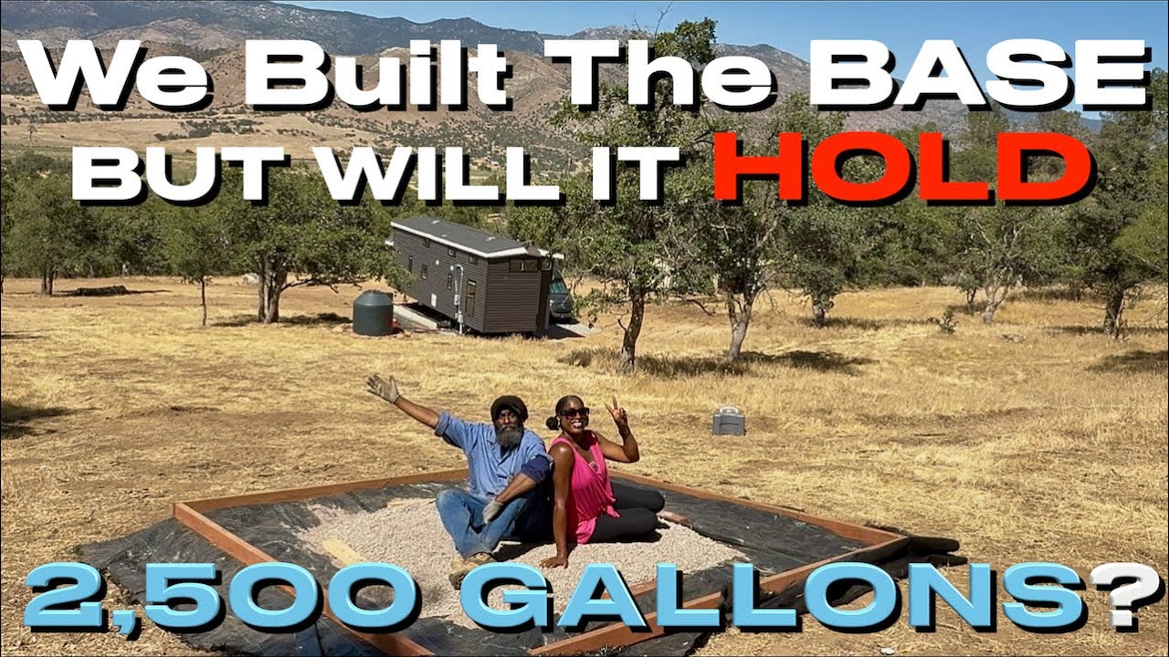 💧FINDING The PERFECT SPOT for Our 2,500 GALLON TANK was a NIGHTMARE😩 #homestead #offgrid #tinyhouse