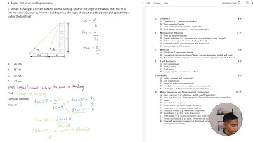 FE Review - Surveying - Angles, distances, and trigonometry