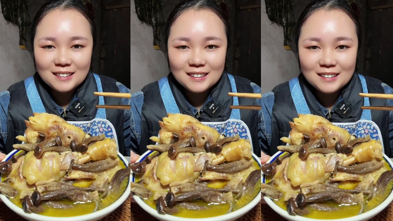Rural Home Cooking | Satisfying Chicken Soup & Fried Noodles Eating Show
