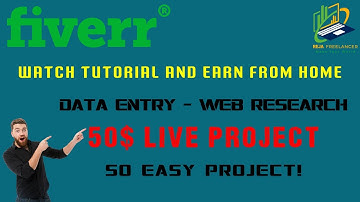 Data Entry Live Tutorials for Beginners - How I Completed 50$ Live Project on Fiverr? | Part - 6