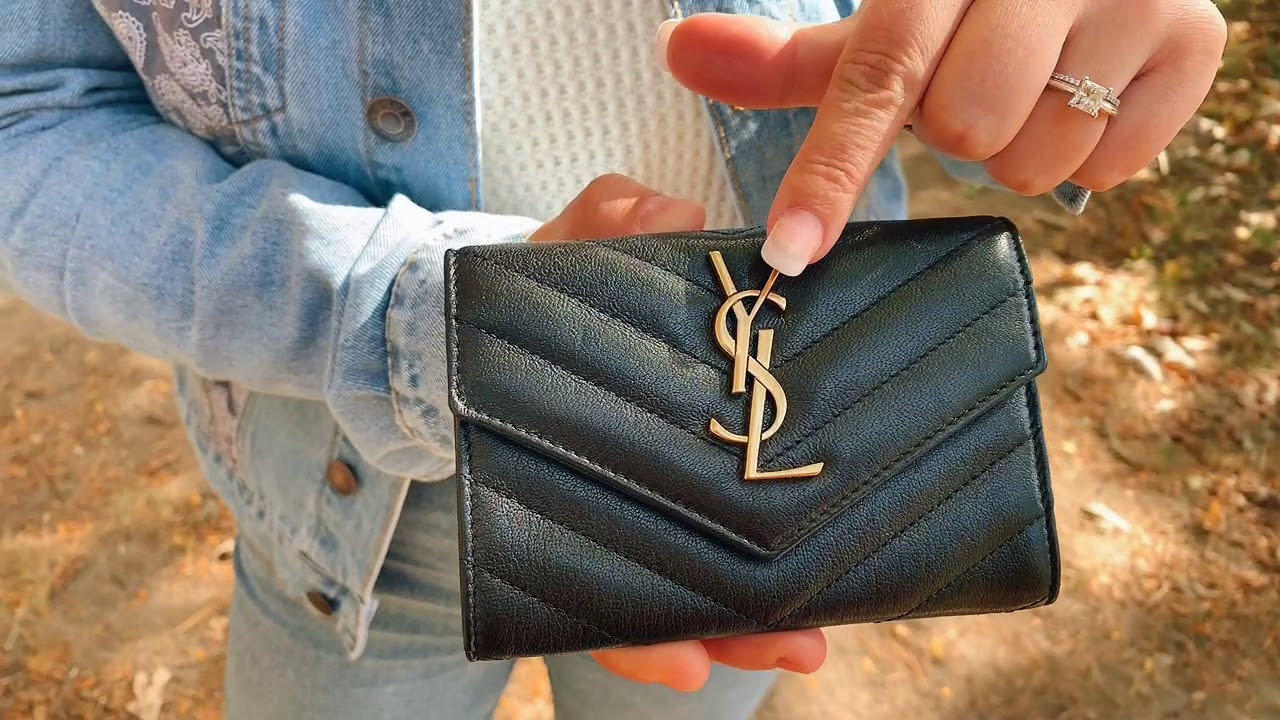 Saint Laurent Women's Monogram Small Envelope Wallet