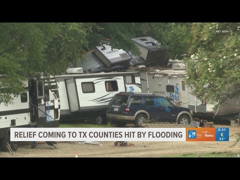 Relief coming to Texas counties hit by July 4 flooding - YouTube