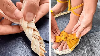 Stylish Sandals From Corn Leaves || Awesome Shoes Ideas By Wood Mood