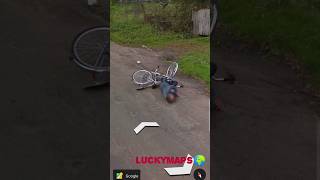 Drunken cyclist on the road pt2 #googlemapsfun #googlemaps #googleearth #shorts