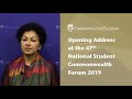 Opening Address at the 47th National Student Commonwealth Forum 2019