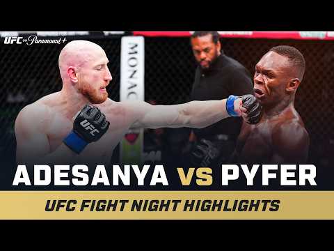Thumbnail for ROUND 2 FINISH 👀 | Israel Adesanya vs. Joe Pyfer | UFC Fight Night Mini Fight Highlights