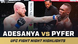 ROUND 2 FINISH 👀 | Israel Adesanya vs. Joe Pyfer | UFC Fight Night Mini Fight Highlights