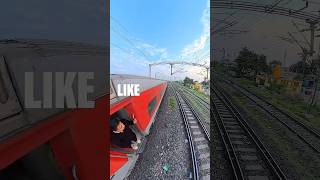 Drone shot moving train video