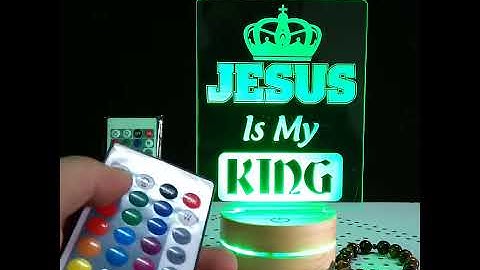 Đèn Để Bàn Công Giáo DOHU08 Jesus Is My King.