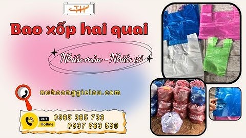 Cận cảnh túi xốp hai quai giá rẻ nhiều size nhiều màu | Bao xốp hai quai