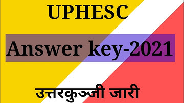 UPHESC Answer key 2021||up assistant professor answer key