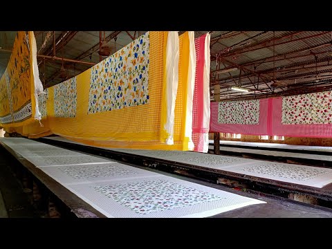 Sanganeri bedsheet printing (perfect look) paridhan textile ..... Bed sheet kaise banti part