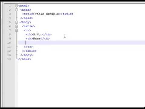Chapter 4 HTML Table Tag Hindi - YouTube