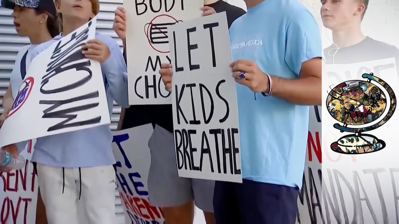 Documentary backdrop image for Parents in Florida protest Covid-19 precautions in Schools (2021)