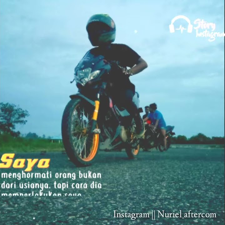 story wa drag bike satria Fu