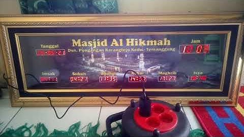 Jam Waktu Sholat Digital 7 Segment minimalis - Tombol Manual