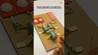 How to Generate Electricity Using DC Geared Motor &amp; 2 Mini Generator #shorts #motor #dcmotor