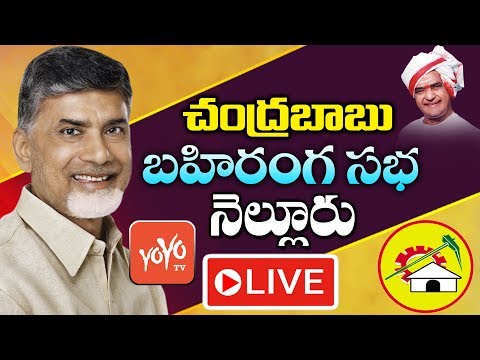 Chandrababu Nellore LIVE | TDP Election Campaign - Nellore | AP Elections 2019 | YOYO TV Channel