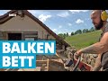 Max baut Betten aus alten Abrisshaus-Balken