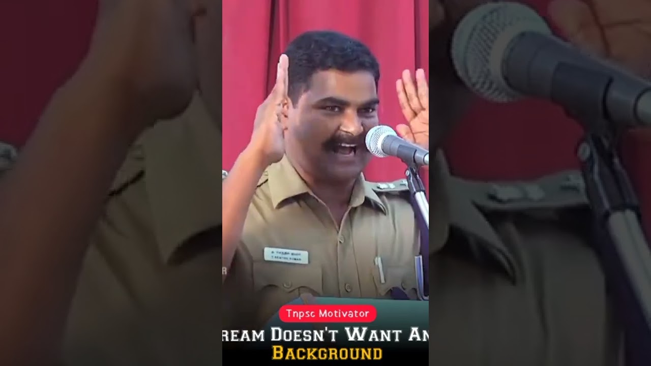 Dream Doesn't Want Any Background || SP Senthil Kumar|| Tnpsc Motivator