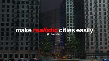 make a realistic city in blender in under a minute