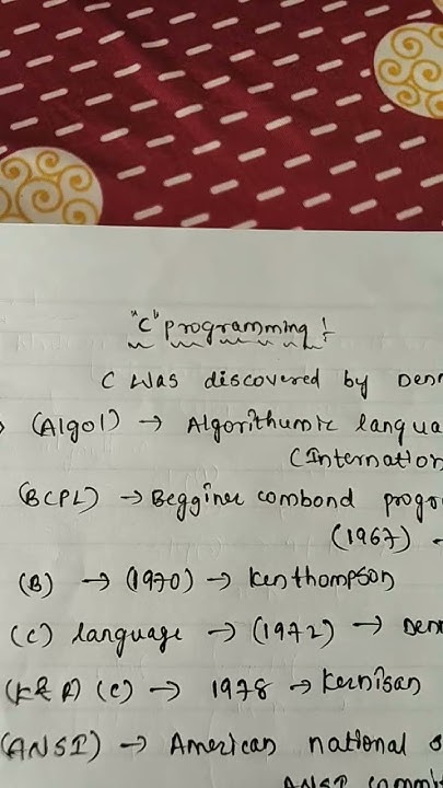 Who discovered c language. And history of c programming language - YouTube