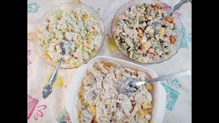 видео: Три вкусных праздничных салата картинка: Три вкусных праздничных салата