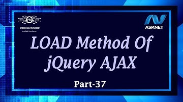 37 | Load Method Of jQuery AJAX | jQuery AJAX In ASP.NET Web Forms | Learn ASP.NET (Hindi/Urdu)