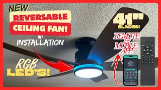 Ceiling Fan DYI: Reversible 41 Installallation 4K