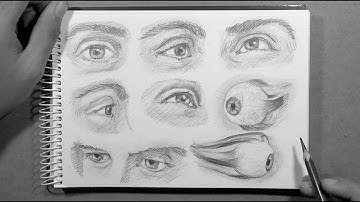 Drawing Eyes (From Different Angles) (Time-lapse)
