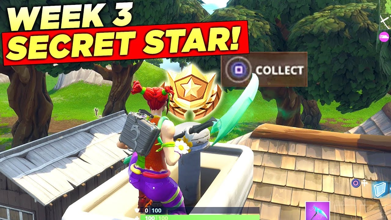 secret battle star week 3 season 6 location fortnite hidden free tier hunting party challenges - fortnite season 7 week 3 secret battle star location