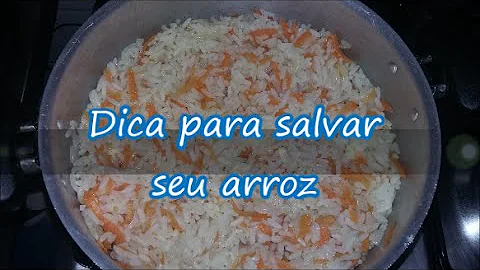 O que fazer quando o arroz fica insosso?
