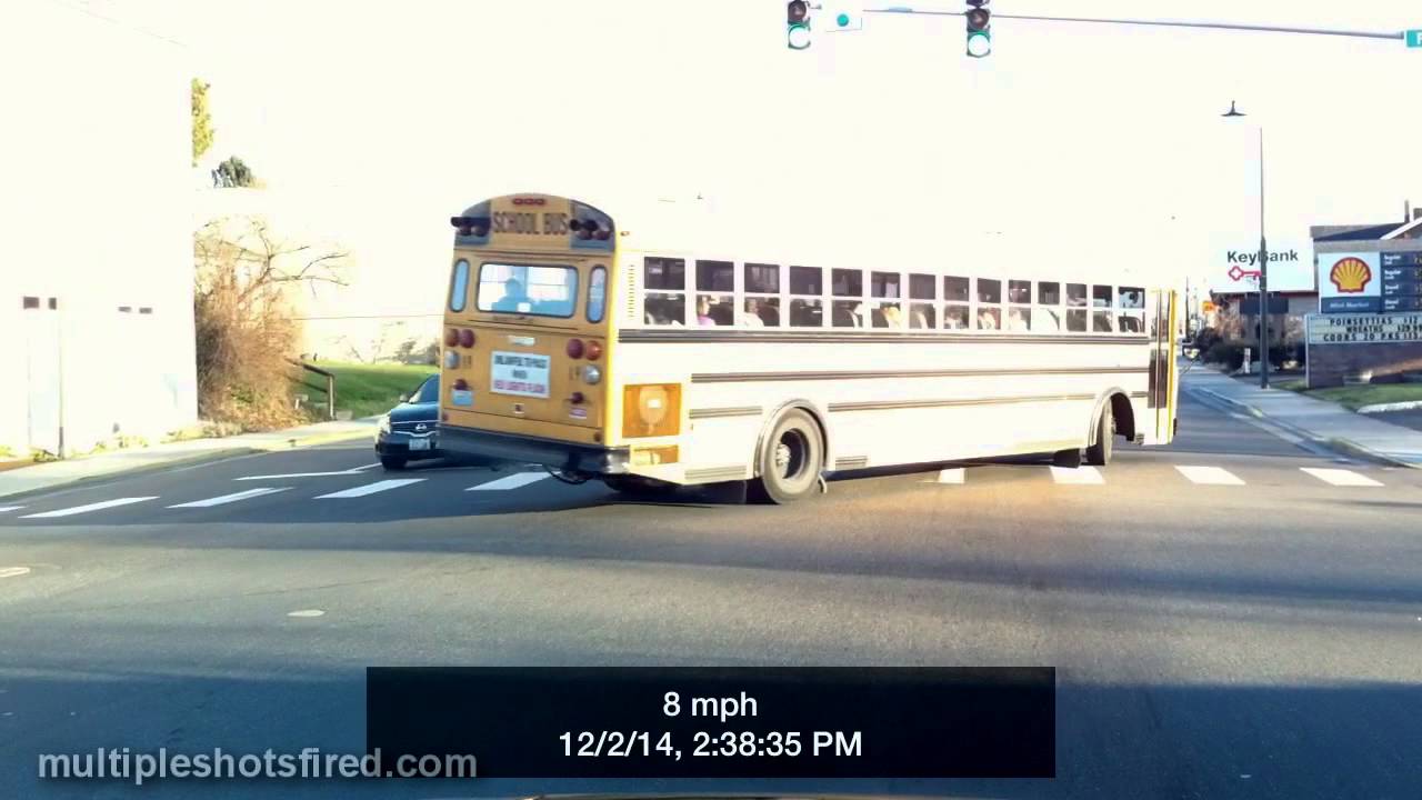 Ferndale School District Bus 19 running red light 12-2-14 - YouTube