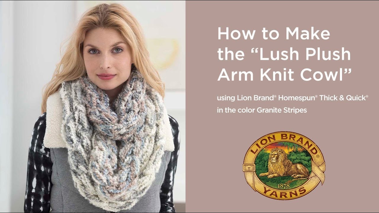 How to Make the "Lush Plush Arm Knit Cowl" - YouTube