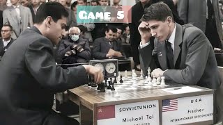 Mikhail Tal vs Bobby Fischer • Game 5