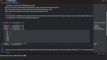 AP CSP Swift - 5.05 - Testing Code - 5 of 7 - Making Change