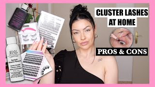 CLUSTER LASHES AT HOME | PROS & CONS