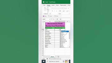 How to extrack month number from month Name in excel #focusinguide #exceltips #tutorial #shorts