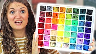 Reviving my CRUSTIEST, NASTIEST Paint Palette to make a PAINTING?!