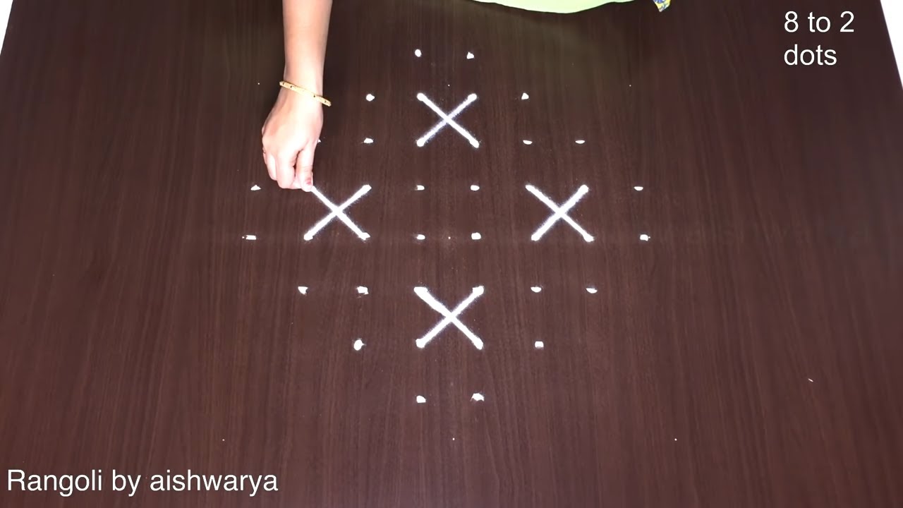 Padmam Muggulu 8x2x2 Dots