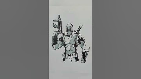 Drawing Deadpool Timelapse #Deadpool #shorts