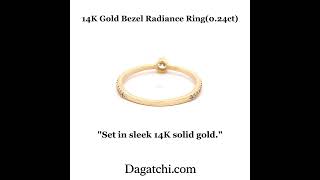 14K Gold Bezel Radiance Ring 0. 24ct  #dagatchi #jewelry #14kgold