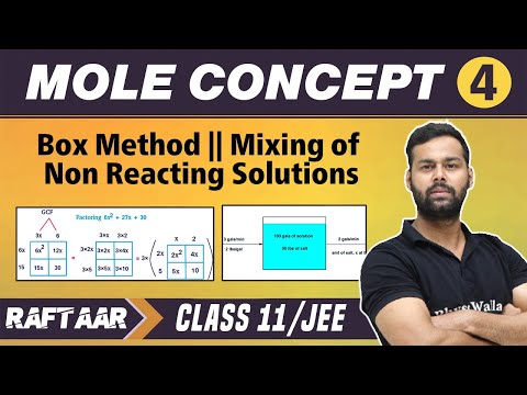 Mole Concept 04 || Box Method || Mixing of Non Reacting Solutions || Class 11/JEE || RAFTAAR